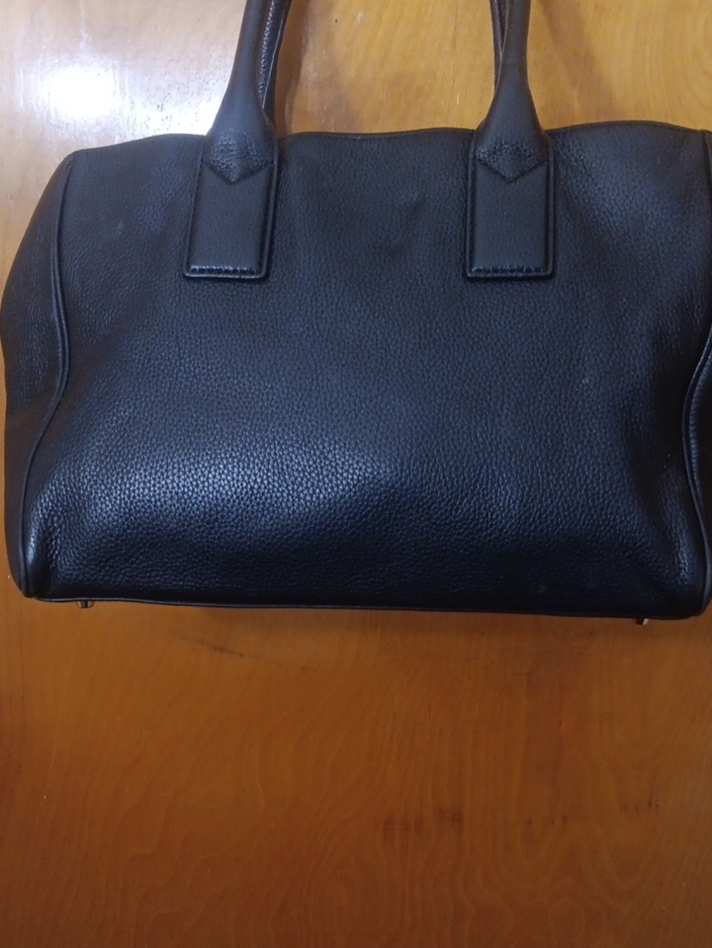 Marc Jacobs Black Pebbled Leather Satchel with Gold Logo - Picture 2 of 3